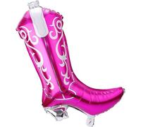 Metallic Pink Cowboy Boot Foil Balloon - Cowgirl Hen Party Balloon for Last Rodeo Decorations, Western Birthday & Bride Party Décor, 70cm (2 Pack)