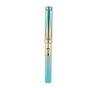 Metallic Piston-Filled Fountain Pen Fine Nib Large Storage Capacity for Ideal for Student Kid Calligraphy Practicing Pens Kit with Feather Pens Oblique Tip for Kids Beginners Writer
