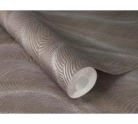 METALLIC PLUM COPPER WAVE WALLPAPER RASCH OPULENZA NON-WOVEN 659658