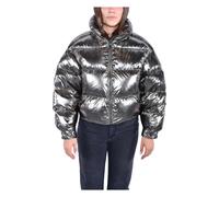 Metallic Puffer Jacket - female - Michael Kors - Winter Jackets - Gray - XS - Jackets XS