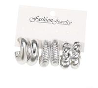 Metallic Punk Earrings Set with Retro Minimalist Design for Women, Lightweight and Comfortable for All Day Wear and Various Fashion Styles (03)