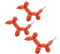 Metallic Red Balloons - 260q Chrome Modelling Balloons for Kids, Clown, Birthday & Wedding Parties - 25 Pack