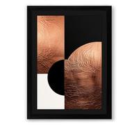 Metallic Ripples Minimalist Framed Wall Art Print A2 (59.4×42cm) Black, Wall Decor for Living Room, Bedroom, Office & Home, Ready to Hang, Art Gift