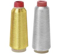 Metallic Sewing Embroidery Machine Thread 3554 Yard for Computerized Embroidery and Decorative Sewing (Silver+ Gold)