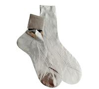 Metallic Silk Sock, 2026 New Novelty Women's Glitter Ribbed Socks, Fashion Foil Finish Luxury Crew Sock, Metallic Foil Finish Socks for Party or Daily Wear, Soft Breathable Comfort Silky (Silver)