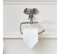 Metallic Silver Elephant Toilet Roll Holder 18cm x 19cm