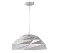 Metallic Silver Finish Industrial Pendant Ceiling Fitting Light with Dome Shade
