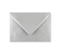 Metallic Silver Greeting Card Envelopes to Fit A5 Greetings Card or A4 Card Fold in Half for Invitation Wedding Birthday Party Crafts 152x216mm - 10 Envelopes (Metallic Silver)