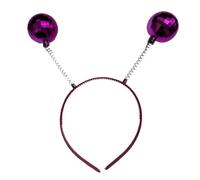 Metallic Silver Headband With Two Swinging Balls Costume Headwear Hair Accessories Festival Headpiece For Party Costumes Halloween Headwear