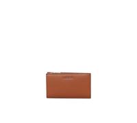 Coccinelle Leather Purse Metallic Soft Wallet Crab Light Brown
