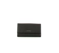 Coccinelle Leather Purse Metallic Soft Wallet Noir Black