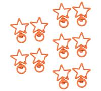 Metallic Star Clasp Set Wear Resistant Tiny Jewelry Findings for Accessories Keyring Decoration Supplies Colorful Star Keychain Lobster Clasp