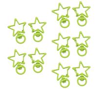 Metallic Star Clasp Set Wear Resistant Tiny Jewelry Findings for Accessories Keyring Decoration Supplies Colorful Star Keychain Lobster Clasp