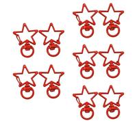 Metallic Star Clasp Set Wear Resistant Tiny Jewelry Findings for Handmade Accessories Keyring Decoration Supplies Versatile Craft Keyring for Jewelry