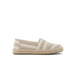 Metallic Stripe Espadrilles Women Toms Alpargata Rope 2.0 Beige 37,5