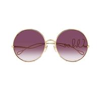 Chloé CH0329S 003 Woman Sunglasses Metal Gold Red Round