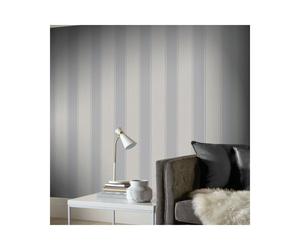 Metallic Textured Large Stripes Vinyl Contemporary Wallpaper 906609