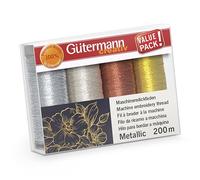 Metallic Thread Set, 200m reels, Set of 4