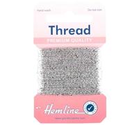 Metallic Thread Shiny Glitter 10 Metres Embroidery Craft Christmas 15 Color 221D, 13 Silver, 2 Reels