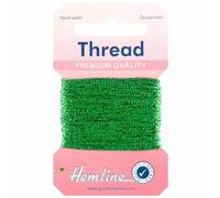 Metallic Thread Shiny Glitter 10 Metres Embroidery Craft Christmas 15 Color 221D, 15 Emerald Green, 2 Reels