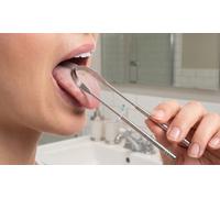 New Metal Tongue Scrapper Stainless Steel Oral Health Bad Breath Cleaning Toxins