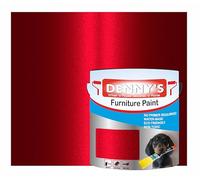 Metallic Water-Based Furniture Paint Satin Finish, No Primer Required, Interior/Exterior Non Toxic Eco Friendly 250ML Plastic, Metal & Wood Fast Drying (Red Revenge Metallic)