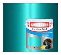 Metallic Water-Based Furniture Paint Satin Finish, No Primer Required, Interior/Exterior Non Toxic Eco Friendly 250ML Plastic, Metal & Wood Fast Drying (Turquoise Green Metallic)