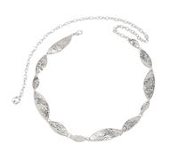 Metallic Wave Waist Chain Belt for Women, Pop Art Irregular Geometric Tree Leaf Body Chain Belts for Dresses Jeans Country Concert Outfit, Trendy Fashion Statement Accessory, adjustable, Alloy, No