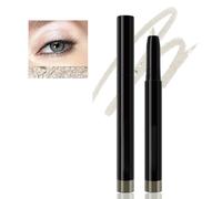Metallic White Glitter Eyeshadow Stick, Shimmer Eyeshadow Stick for Women, Long-Lasting Waterproof Eye Glitter Pen for Radiant Eye Makeup or Bold Eye Makeup