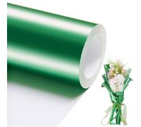 Metallic Wrapping Paper Roll- Metal Wrapping Paper Roll for Gift Wrapping Solid Color Paper for Christmas,Birthday,Wedding,Baby Shower (Green, 1 Count (17in X 49Ft))