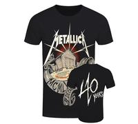 Metallica T Shirt 40th Anniversary Forty Years Band Logo Official Mens Black