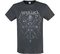 Metallica Amplified Collection - Master of Puppets Revamp Men's T-Shirt Charcoal Regular, Coal, S