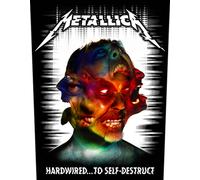 Metallica Back Patch Hardwired to Self Destruct Official New Woven 36 cm x 29 cm in Black metallica Black 36 cm x 29 cm