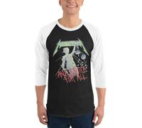 Metallica Baseball Jersey No Justice For All Vintage White/Charcoal (S)