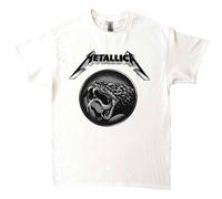 Metallica Black Album Poster White T-Shirt NEW OFFICIAL