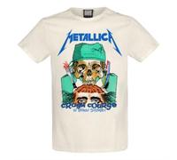 METALLICA-CRASH COURSE IN BRAIN SURGERY AMPLIFIED VINTAGE WHITE XX LAR - T-shirt