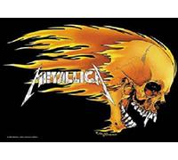Metallica Flaming Skull Large Fabric Poster / Flag 1100mm x 750mm (hr) …