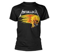 Metallica Flaming Skull Tour 94 Black T-Shirt OFFICIAL
