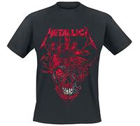 Metallica T-shirt Heart Skull Unisex Short Sleeves Black Small