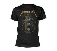 Metallica Spiral Hetfield Iron Cross - Front Print T-Shirt Black - XXL