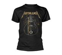 Metallica Spiral Hetfield Iron Cross - Front Print T-Shirt Black - M