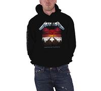 Metallica Hoodie Master Of Puppets Tracks Official Mens Black Pullover Large