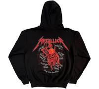 Metallica Hoodie Skull Screaming Red Band Logo new Official Mens Black Pullover
