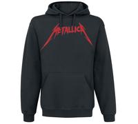 Rock Off officially licensed products Metallica Hoodie Skull Screaming Red Band Logo Official Mens Black Pullover