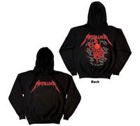 Rock Off officially licensed products Metallica Hoodie Skull Screaming Red Band Logo Official Mens Black Pullover M