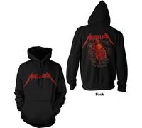 Metallica Unisex Pullover Hoodie: Skull Screaming Red (Back Print) (X-Large)