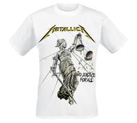 Metallica Justice Men T-Shirt White XL, 100% Cotton, Regular