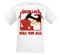 Metallica Kill 'Em All Men T-Shirt White S, 100% Cotton, Regular