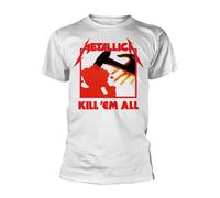 Metallica Kill 'Em All Men T-Shirt White XXL, 100% Cotton, Regular
