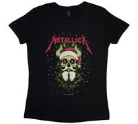 Metallica Ladies T-Shirt: Santa Horns (Large)